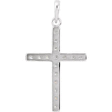 Platinum 1/2 CTW Natural Diamond Cross Pendant