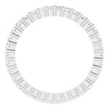 14K White 1 1/5 CTW Natural Diamond Eternity Band Size 7