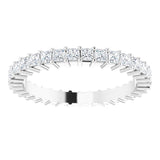 14K White 1 1/5 CTW Natural Diamond Eternity Band Size 7