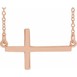 Sideways Cross Necklace