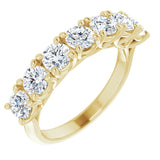 14K Yellow 1 5/8 CTW Natural Diamond Seven-Stone Anniversary Band