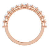 14K Rose 3/4 CTW Natural Diamond Anniversary Band