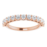 14K Rose 3/4 CTW Natural Diamond Anniversary Band
