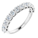 Platinum 1 CTW Natural Diamond Anniversary Band