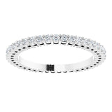 14K White 3/8 CTW Natural Diamond Eternity Band Size 5