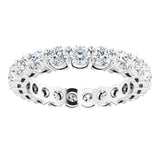 14K White 2 1/8 CTW Natural Diamond Eternity Band Size 7