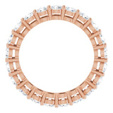 14K Rose 1 5/8 CTW Natural Diamond Eternity Band Size 4.5