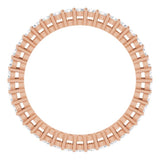14K Rose 1/2 CTW Natural Diamond Eternity Band Size 5.5