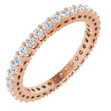 14K Rose 5/8 CTW Natural Diamond Eternity Band Size 5.5