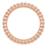 14K Rose 5/8 CTW Natural Diamond Eternity Band Size 5.5