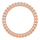 14K Rose 3/4 CTW Natural Diamond Eternity Band Size 6.5