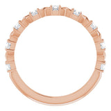 14K Rose 1/2 CTW Natural Diamond Anniversary Band