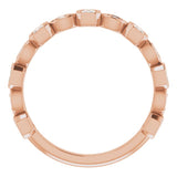 14K Rose 3/8 CTW Natural Diamond Anniversary Band