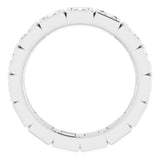 14K White 1 1/5 CTW Natural Diamond Eternity Band Size 7