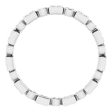 Platinum 3/8 CTW Natural Diamond Eternity Band Size 7