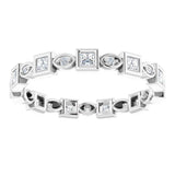 Platinum 3/8 CTW Natural Diamond Eternity Band Size 7