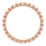 14K Rose 5/8 CTW Natural Diamond Eternity Band Size 5