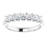 14K White 5/8 CTW Natural Diamond Anniversary Band