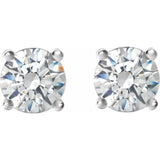 14K White 3/4 CTW Natural Diamond Cocktail-Style Earrings