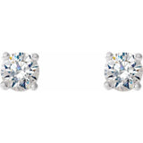 14K White 1/3 CTW Natural Diamond Cocktail-Style Earrings