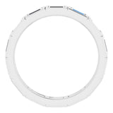 14K White 1 1/6 CTW Natural Diamond Eternity Band Size 5