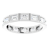 14K White 1 1/6 CTW Natural Diamond Eternity Band Size 5