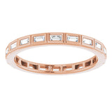 14K Rose 1/4 CTW Diamond Eternity Band