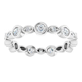 Platinum 1/2 CTW Natural Diamond Eternity Band Size 5