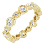 14K Yellow 1/2 CTW Natural Diamond Eternity Band Size 5