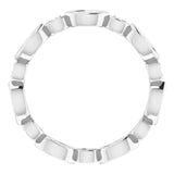 14K White 1/2 CTW Natural Diamond Eternity Band Size 5