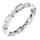 14K White 1/3 CTW Natural Diamond Eternity Band Size 5