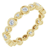 14K Yellow 1/3 CTW Natural Diamond Eternity Band Size 5