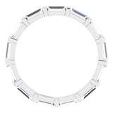 14K White 1 1/6 CTW Natural Diamond Eternity Band Size 6