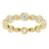 14K Yellow 1/2 CTW Natural Diamond Eternity Band Size 6