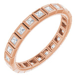 14K Rose 1/2 CTW Natural Diamond Eternity Band Size 6