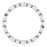 Platinum 1/2 CTW Natural Diamond Eternity Band Size 6