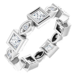 14K White 1 1/4 CTW Natural Diamond Eternity Band Size 6