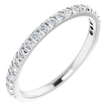 14K White 1/4 CTW Natural Diamond French-Set Anniversary Band