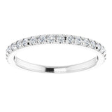 14K White 1/4 CTW Natural Diamond French-Set Anniversary Band