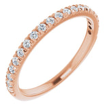 14K Rose 1/4 CTW Natural Diamond French-Set Anniversary Band