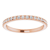 14K Rose 1/4 CTW Natural Diamond French-Set Anniversary Band