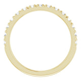 14K Yellow 3/8 CTW Natural Diamond French-Set Anniversary Band
