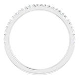 Platinum 3/8 CTW Natural Diamond French-Set Anniversary Band