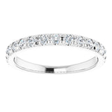 Platinum 3/8 CTW Natural Diamond French-Set Anniversary Band
