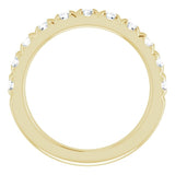 14K Yellow 1 CTW Natural Diamond French-Set Anniversary Band