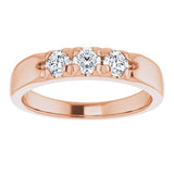 14K Rose 1/2 CTW Natural Diamond Anniversary Band