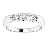 Platinum 1/2 CTW Natural Diamond Anniversary Band