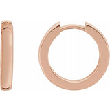 14K Rose Hinged 18 mm Hoop Earring