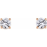 14K Rose Gold 4 mm Stuller Lab-Grown Moissanite Earrings