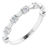 14K White 1/2 CTW Lab-Grown Diamond Anniversary Band